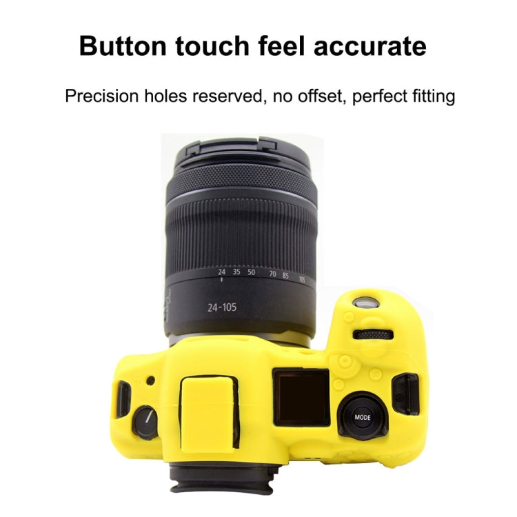 PULUZ Soft Silicone Protective Case for Canon EOS R5(Yellow) - free shipping - PMC TechLife - Order now!