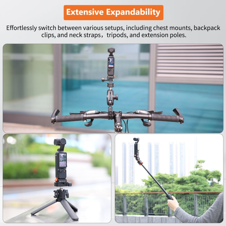 For DJI Osmo Pocket 3 PULUZ Quick Release Mount Adapter (Black) - free shipping - PMC TechLife - Order now!