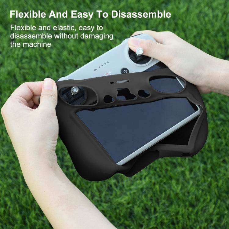 For DJI Mini 3 Pro / DJI RC with Screen PULUZ Silicone Protective Case(Black) - Carry Cases & Bags by PULUZ | Online Shopping South Africa | PMC TechLife | Buy Now Pay Later Mobicred