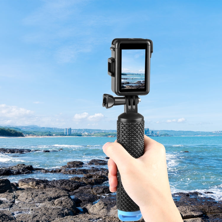 For DJI Osmo Action Pro 5 / 4 / 3 PULUZ Vertical Plastic Protective Frame Cage with Cold Shoes (Black) - free shipping - PMC TechLife - Order now!
