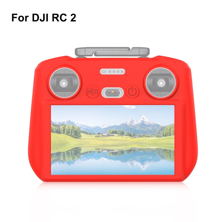For DJI Mini 4 Pro / Air 3 Remote Control / DJI RC 2 with Screen PULUZ Silicone Protective Case (Red) - Carry Cases & Bags by PULUZ | Online Shopping South Africa | PMC TechLife | Buy Now Pay Later Mobicred