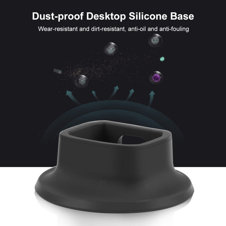 For DJI Osmo Pocket 3 PULUZ Silicone Dock Desktop Charging Base Bracket (Black) - Mount & Holder by PULUZ | Online Shopping South Africa | PMC TechLife | Buy Now Pay Later Mobicred