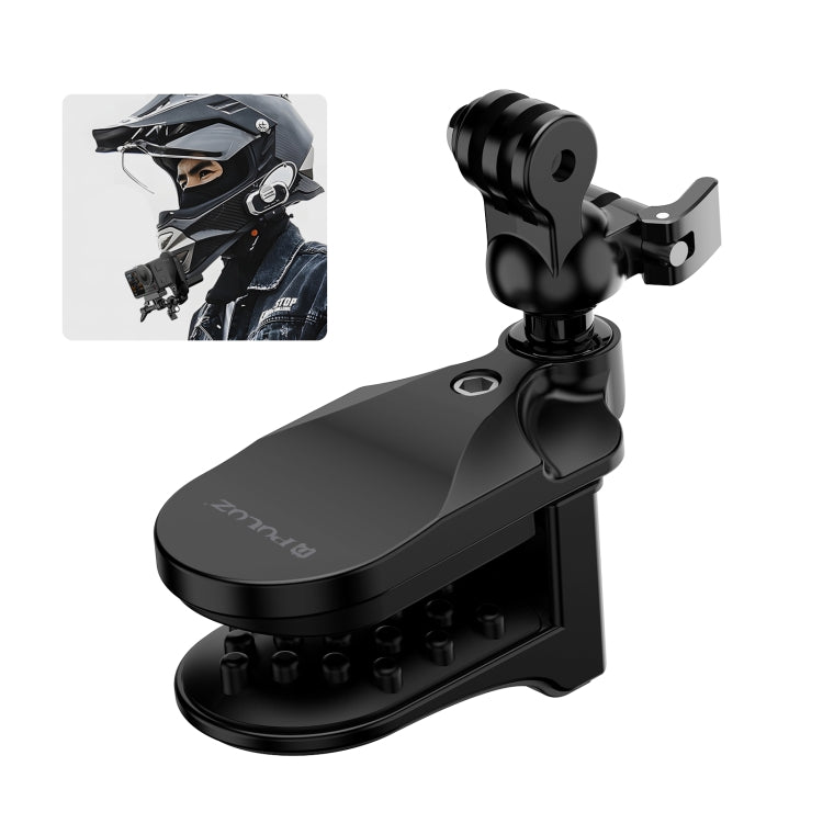 PULUZ Motorcycle Helmet Chin Clamp Mount for GoPro and Other Action Cameras (Black) - Helmet Mount by PULUZ | Online Shopping South Africa | PMC TechLife | Buy Now Pay Later Mobicred