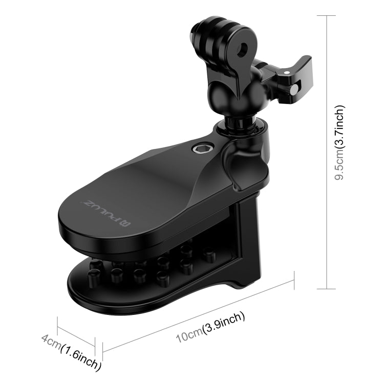 PULUZ Motorcycle Helmet Chin Clamp Mount for GoPro and Other Action Cameras (Black) - Helmet Mount by PULUZ | Online Shopping South Africa | PMC TechLife | Buy Now Pay Later Mobicred