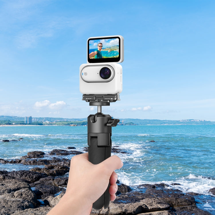 For Insta360 GO3 / GO 3S PULUZ Magnetic Aluminum Alloy Quick Release Base Mount (Black) - Others by PULUZ | Online Shopping South Africa | PMC Jewellery | Buy Now Pay Later Mobicred