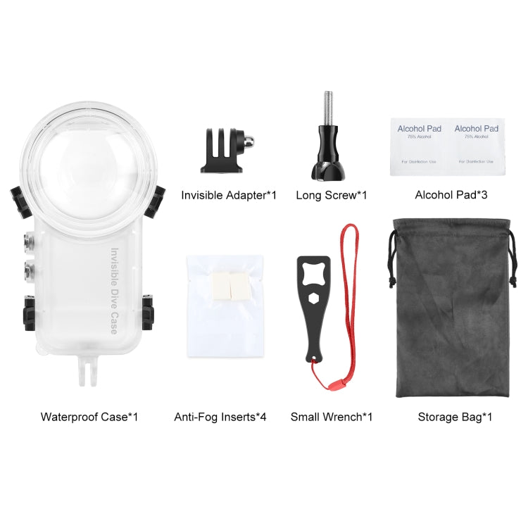 For Insta360 X4 PULUZ 50m Waterproof Sealed Diving Case (Transparent) - free shipping - PMC TechLife - Order now!