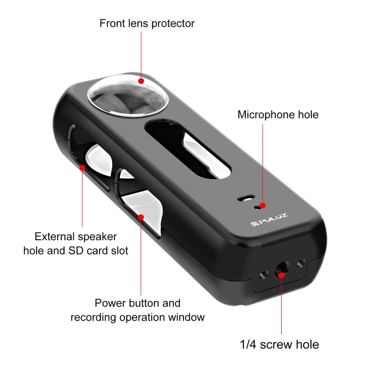 For Insta360 X4 PULUZ Metal Protective Cage Rig Housing Frame with Lens Protector (Black) - free shipping - PMC TechLife - Order now!