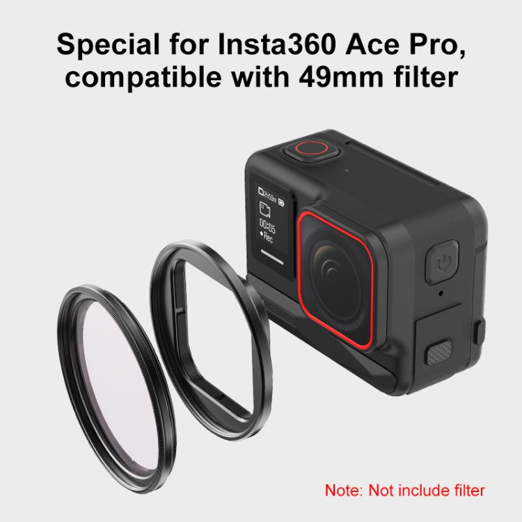 For Insta360 Ace Pro PULUZ Filter Holder Metal Protective Filter Frame (Black) -  by PULUZ | Online Shopping South Africa | PMC Jewellery | Buy Now Pay Later Mobicred