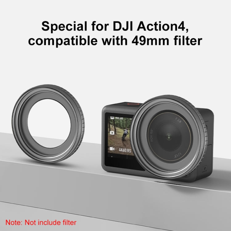 For DJI Action 4 PULUZ Filter Holder Metal Protective Filter Frame (Black) -  by PULUZ | Online Shopping South Africa | PMC Jewellery | Buy Now Pay Later Mobicred