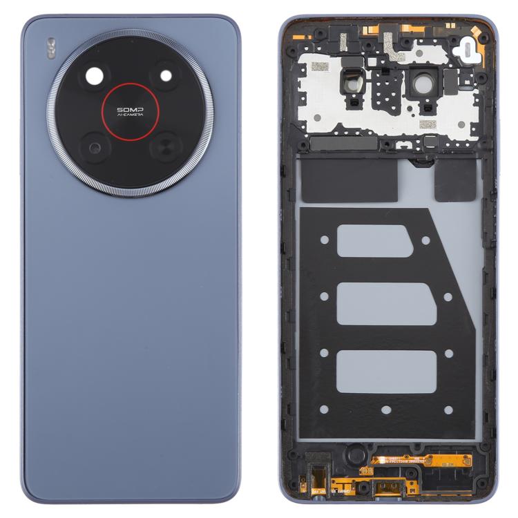 For ZTE Blade V70 Max Plastic Battery Back Cover with Middle Frame / Camera Lens Cover(Purple) - free shipping - PMC TechLife - Order now!