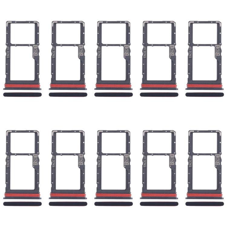 For Motorola Moto G53 XT2335-2 10pcs Original SIM + Micro SD Card Tray (Black) - free shipping - PMC TechLife - Order now!