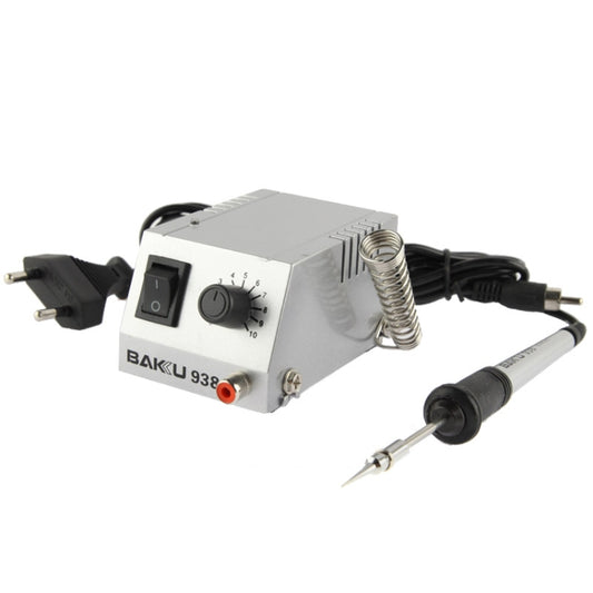 BAKU BK-938 Powerful Mini Anti-static Soldering Station Welder Machine, EU Plug (Silver) - Electric Soldering Iron by BAKU | Online Shopping South Africa | PMC Jewellery | Buy Now Pay Later Mobicred