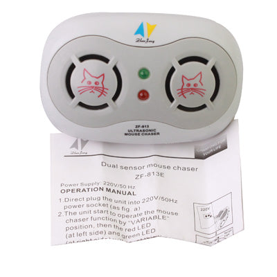Dual Ultrasonic Sensor Mouse Chaser(White) - Repellents by PMC TechLife | Online Shopping South Africa | PMC TechLife | Buy Now Pay Later Mobicred