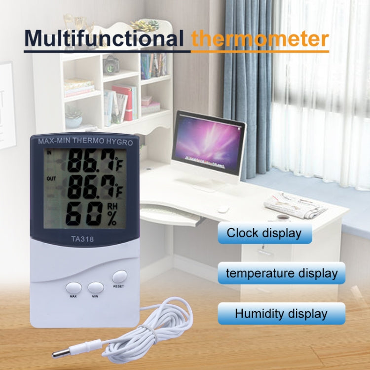 Indoor Thermometer with Hygrometer(White) - Indoor Thermometer by PMC TechLife | Online Shopping South Africa | PMC TechLife | Buy Now Pay Later Mobicred