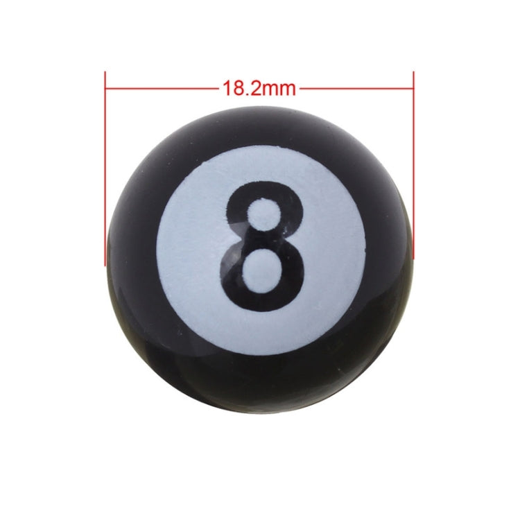 Universal 8mm American Billiards No.8 Ball Style Plastic Car Tire Valve Caps, Pack of 4(Black) - Tire Valve Caps by PMC Jewellery | Online Shopping South Africa | PMC Jewellery