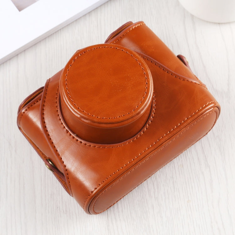 Full Body Camera PU Leather Case Bag with Strap for FUJIFILM X10 / X20(Brown) - Leather Bag by PMC TechLife | Online Shopping South Africa | PMC TechLife | Buy Now Pay Later Mobicred