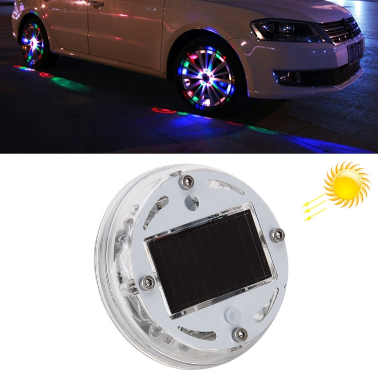 Solar Car LED Colorful Flash Wheel Waterproof lights - Decorative Lights by PMC TechLife | Online Shopping South Africa | PMC TechLife | Buy Now Pay Later Mobicred