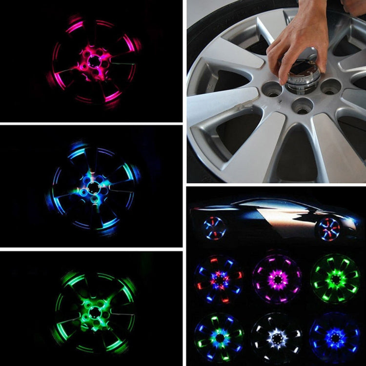 Solar Car LED Colorful Flash Wheel Waterproof lights - Decorative Lights by PMC TechLife | Online Shopping South Africa | PMC TechLife | Buy Now Pay Later Mobicred