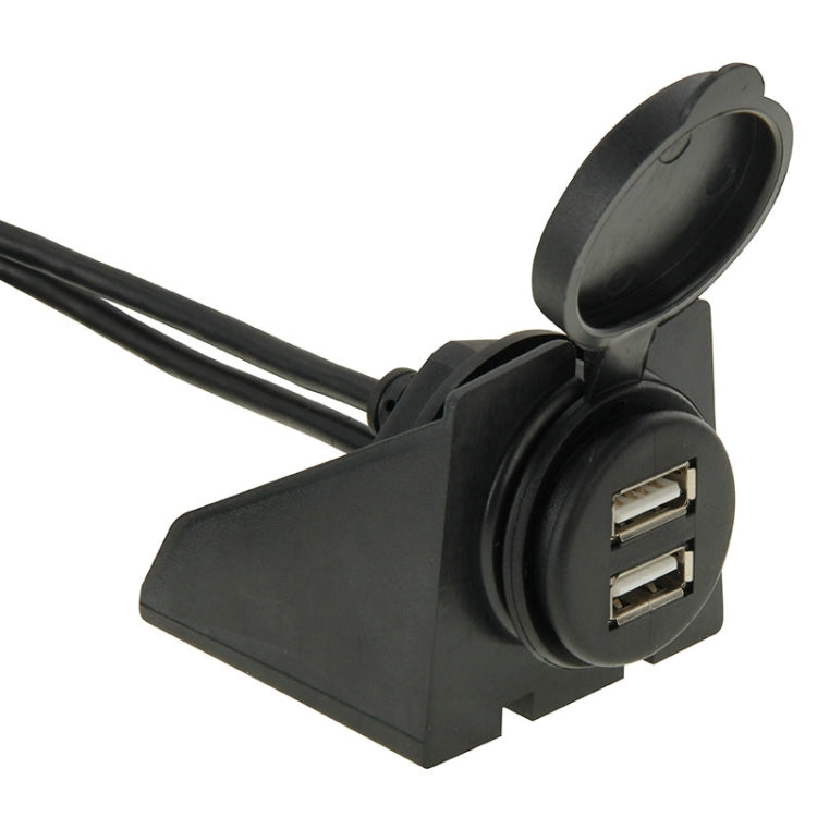 2 USB 2.0 Male to Female Extension Cable with Car Flush Mount, Length: 2m - DIY Cables by PMC TechLife | Online Shopping South Africa | PMC TechLife