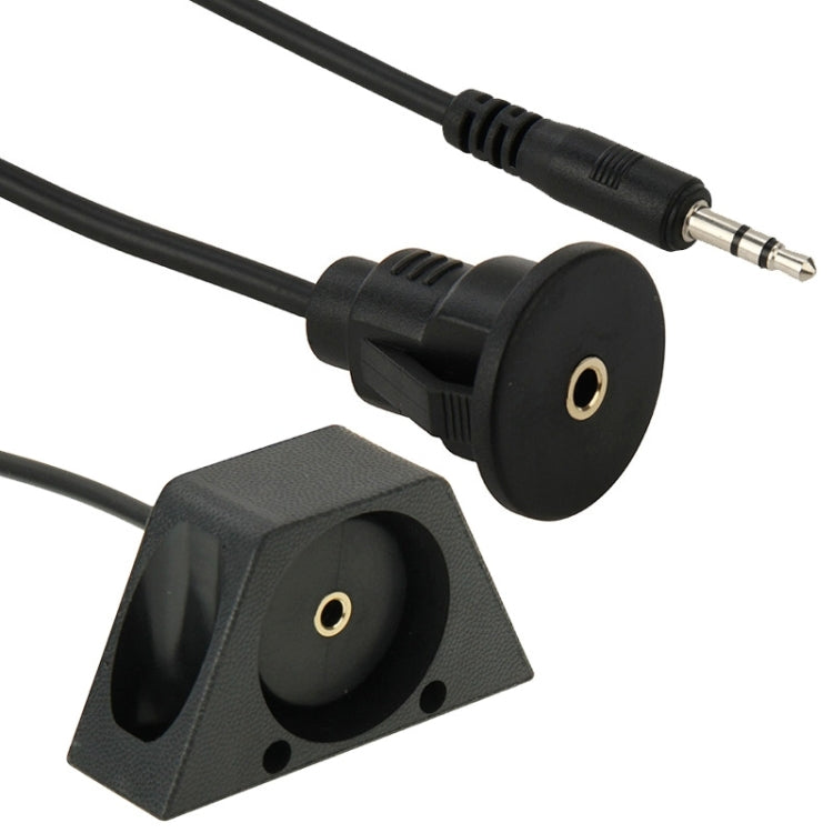 3.5mm Male to Female Extension Cable with Car Flush Mount, Length: 1m - DIY Cables by PMC TechLife | Online Shopping South Africa | PMC TechLife | Buy Now Pay Later Mobicred