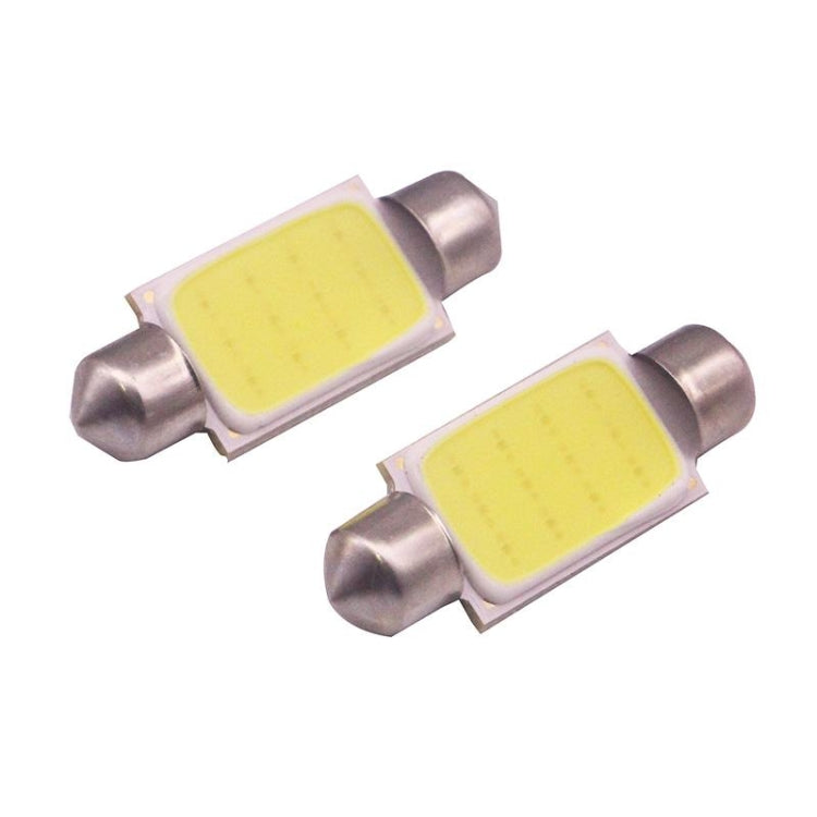 2 PCS 39mm 1.5W 80LM White Light 1 COB LED License Plate Reading Lights Car Light Bulb - Dome Lights by PMC TechLife | Online Shopping South Africa | PMC TechLife | Buy Now Pay Later Mobicred