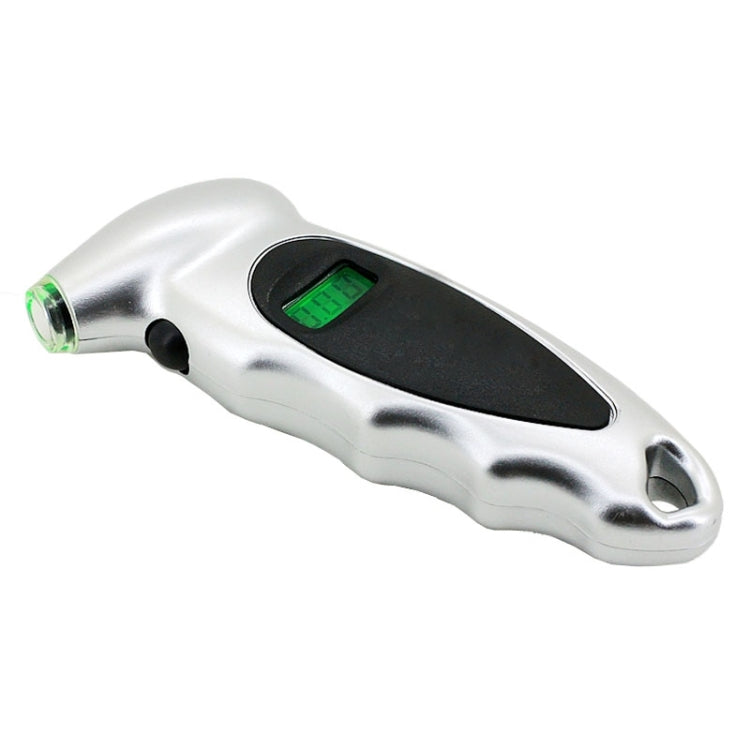 1/4 inch LCD Display Screen Digital Tire Gauge with LED Light, Pressure Range: 0-100PSI(Silver) - Tire Pressure Gauges by PMC TechLife | Online Shopping South Africa | PMC TechLife | Buy Now Pay Later Mobicred