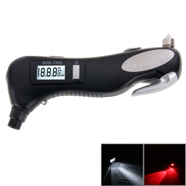 LCD Display Screen Digital Tire Gauge with LED Flashlight, Pressure Range: 2-150PSI - Tire Pressure Gauges by PMC TechLife | Online Shopping South Africa | PMC TechLife | Buy Now Pay Later Mobicred