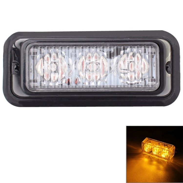 9W 540LM 3-LED Yellow Light Wired Car Flashing Warning Signal Lamp, DC12V, Wire Length: 95cm - Warning Lights by PMC Jewellery | Online Shopping South Africa | PMC Jewellery | Buy Now Pay Later Mobicred