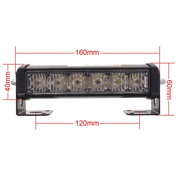 2 PCS  6 inch 6 LED 2 x 18W Car Flash Warning Light Yellow Change White Waterproof Emergency Light, DC 12V - free shipping - PMC TechLife - Order now!