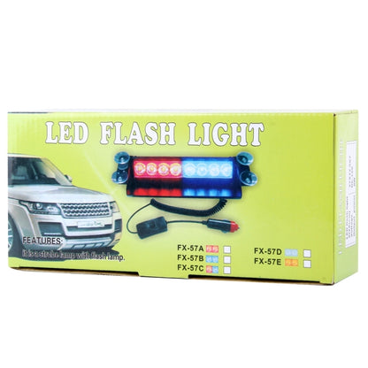 8W 800LM 8-LED White + Yellow Light 3-Modes Adjustable Angle Car Strobe Flash Dash Emergency Light Warning Lamp with Suckers, DC 12V - Warning Lights by PMC Jewellery | Online Shopping South Africa | PMC Jewellery | Buy Now Pay Later Mobicred