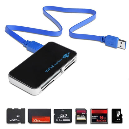 USB 3.0 Card Reader, Super Speed 5Gbps, Support CF / SD / TF / M2 / XD / MS Card, Plastic Shell -  by PMC Jewellery | Online Shopping South Africa | PMC Jewellery | Buy Now Pay Later Mobicred