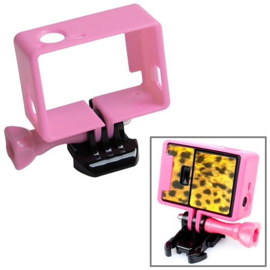 TMC High Quality Tripod Cradle Frame Mount Housing for GoPro HERO4 /3+ /3, HR191(Pink) - Protective Frame by TMC | Online Shopping South Africa | PMC Jewellery | Buy Now Pay Later Mobicred
