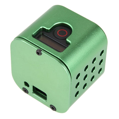 Housing Shell CNC Aluminum Alloy Protective Cage with Insurance Back Cover for GoPro HERO5 Session /HERO4 Session /HERO Session(Green) - Metal Cases by PMC Jewellery | Online Shopping South Africa | PMC Jewellery | Buy Now Pay Later Mobicred