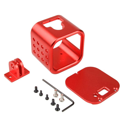 Housing Shell CNC Aluminum Alloy Protective Cage with Insurance Back Cover for GoPro HERO5 Session /HERO4 Session /HERO Session(Red) - Metal Cases by PMC Jewellery | Online Shopping South Africa | PMC Jewellery | Buy Now Pay Later Mobicred