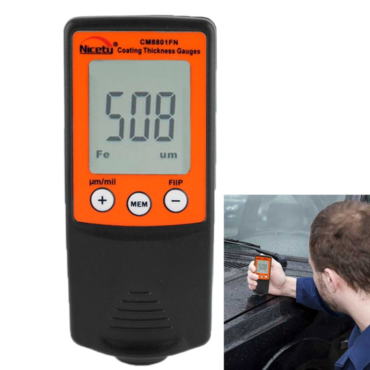 NICETY Coating Thickness Gauge for Measurement of Non-magnetic Coatings on Ferromagnetic Substrates and Electrically Non-conductive Coating on Non-ferrous Metals (CM8801FN) - Coating Thickness Gauge by PMC Jewellery | Online Shopping South Africa | PMC Jewellery | Buy Now Pay Later Mobicred