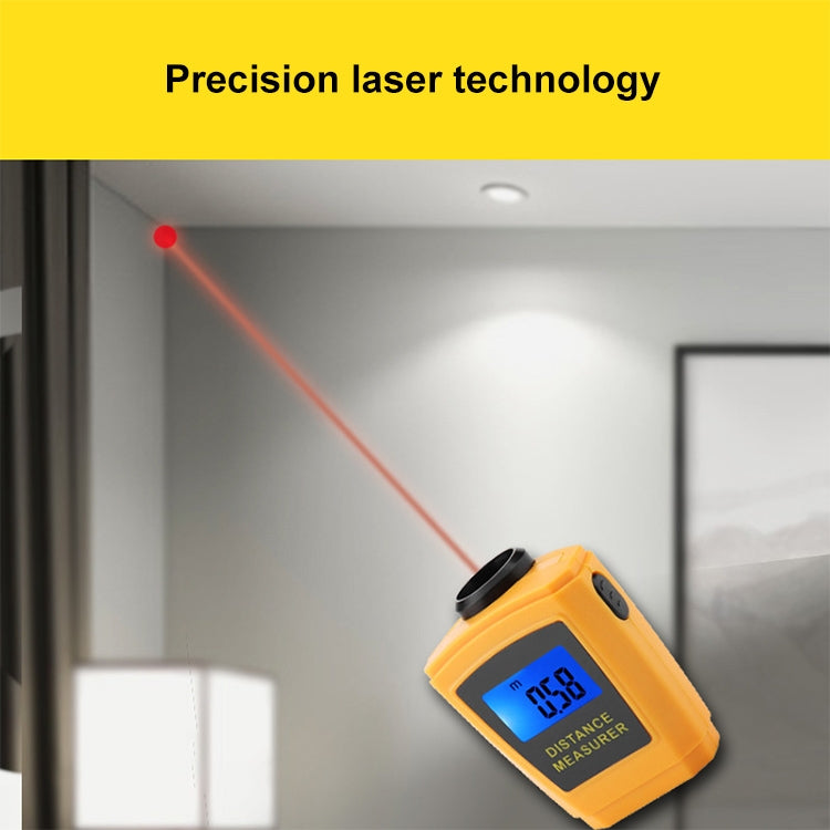 Mini Ultrasonic Distance Measurer with Laser Pointer(Orange) - Laser Rangefinder by PMC Jewellery | Online Shopping South Africa | PMC Jewellery | Buy Now Pay Later Mobicred