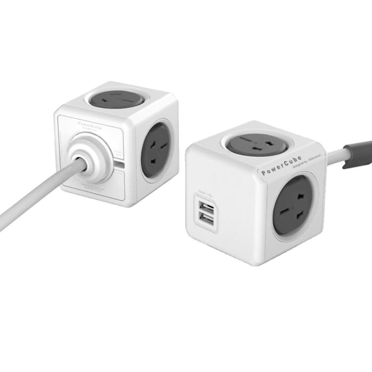 PowerCube 10A Universal Wall Adapter Power Socket with 4 US / AU Sockets and 2 USB Ports and Extended Line for Home Office, Cable Length: 1.5m, AU Plug, Random Color Delivery - Extension Socket by PMC TechLife | Online Shopping South Africa | PMC TechLife | Buy Now Pay Later Mobicred