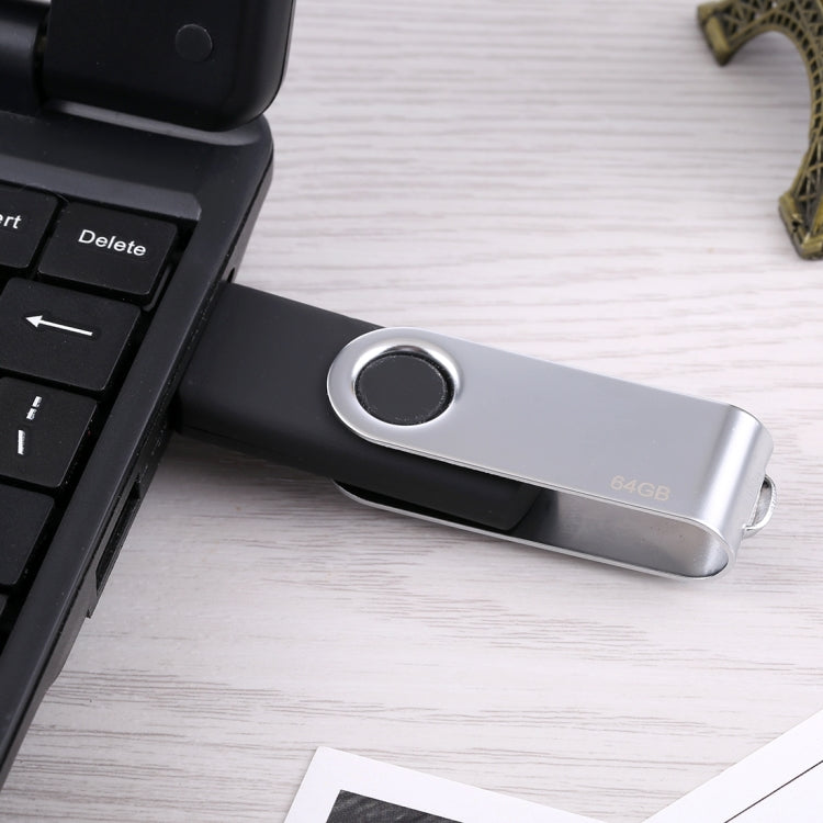 64GB Twister USB 2.0 Flash Disk(Black) - USB Flash Drives by PMC TechLife | Online Shopping South Africa | PMC TechLife | Buy Now Pay Later Mobicred