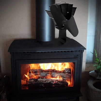 YL501 Eco-friendly Heat Powered Stove Fan for Wood / Gas / Pellet Stoves(Black) - Fireplace Fan by PMC Jewellery | Online Shopping South Africa | PMC Jewellery | Buy Now Pay Later Mobicred