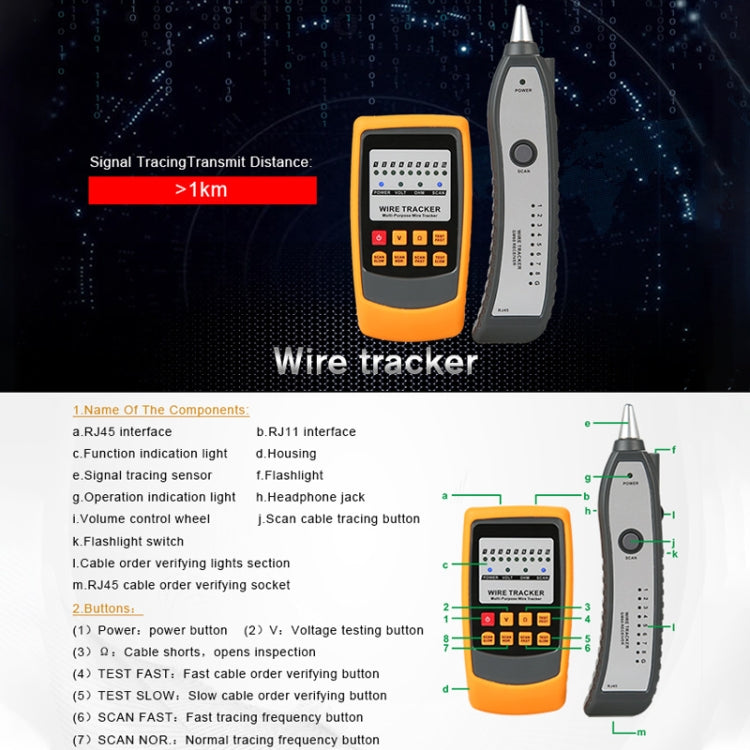 BENETECH GM60 Handheld Multi-Purpose Wire Tracker - free shipping - PMC TechLife - Order now!