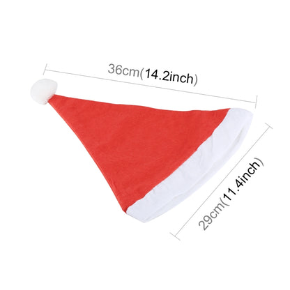 2 PCS Embroidered Christmas Party Santa Hat Non-woven Christmas Hat, Size: 36cm x 29cm - Christmas Wearable Decoration by PMC Jewellery | Online Shopping South Africa | PMC Jewellery | Buy Now Pay Later Mobicred