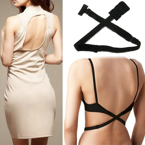 Adjustable Low Back Bra Strap Converter Backless V Conversion Solution(Black) - free shipping - PMC TechLife - Order now!