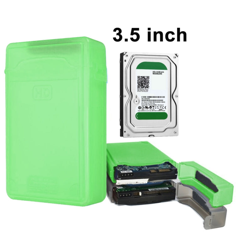 3.5 inch Hard Drive Disk HDD SATA IDE Plastic Storage Box Enclosure Case(Green) - HDD Enclosure by PMC Jewellery | Online Shopping South Africa | PMC Jewellery