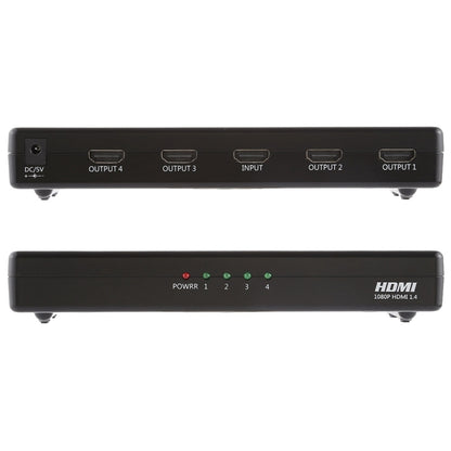 HDMI-400 V1.4 1080P Full HD 1 x 4 HDMI Amplifier Splitter, Support 3D - Splitter by PMC Jewellery | Online Shopping South Africa | PMC Jewellery | Buy Now Pay Later Mobicred