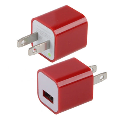 US Plug USB Charger(Red) - USB Charger by PMC Jewellery | Online Shopping South Africa | PMC Jewellery | Buy Now Pay Later Mobicred