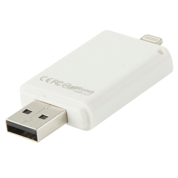 16GB i-Flash Driver HD U Disk USB Drive Memory Stick for iPhone / iPad / iPod touch(White) - U Disk & Card Reader by PMC Jewellery | Online Shopping South Africa | PMC Jewellery | Buy Now Pay Later Mobicred