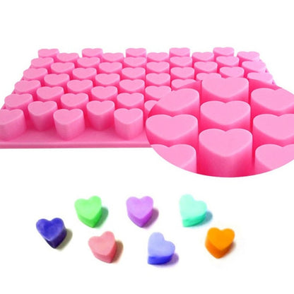 Creative Heart Shape 55-Grid Ice Cube Tray(Pink) - Food Molds by PMC Jewellery | Online Shopping South Africa | PMC Jewellery | Buy Now Pay Later Mobicred