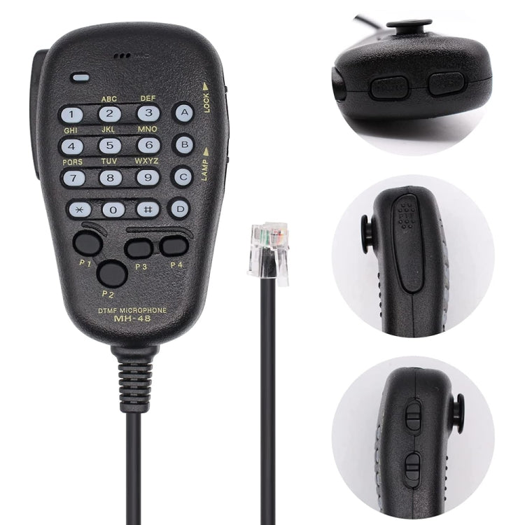 MH-48A6J DTMF Microphone for Yaesu MH-48A6J FT-7800R FT-8800 FT-8900R Radio(Black) - Microphones & Headsets by PMC Jewellery | Online Shopping South Africa | PMC Jewellery | Buy Now Pay Later Mobicred