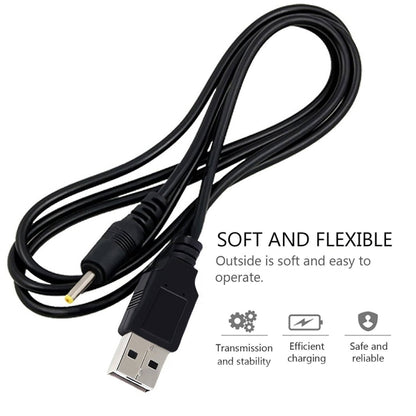 USB Male to DC 2.5 x 0.7mm Power Cable, Length: 1.2m(Black) - Universal Power Adapter by PMC Jewellery | Online Shopping South Africa | PMC Jewellery