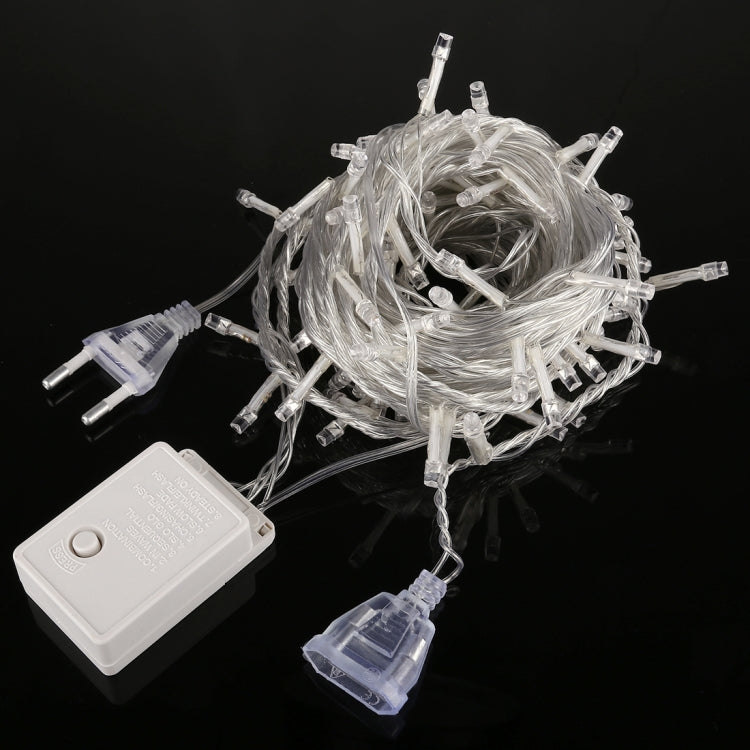 Waterproof  String Light, Length: 10m, 100 LED Light with Controller, Flashing / Fading / Chasing Effect, AC 220V, EU Plug(Red Light) - Holiday Lights by PMC TechLife | Online Shopping South Africa | PMC TechLife | Buy Now Pay Later Mobicred